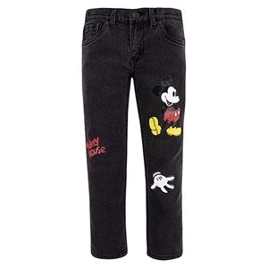 Levi’s Mickey Mouse 511 Skinny Jeans Mid Rise Black Antique Faded 14 Reg 27